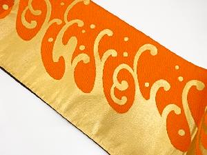 アンティーク　荒波模様織り出し袋帯（着用可）